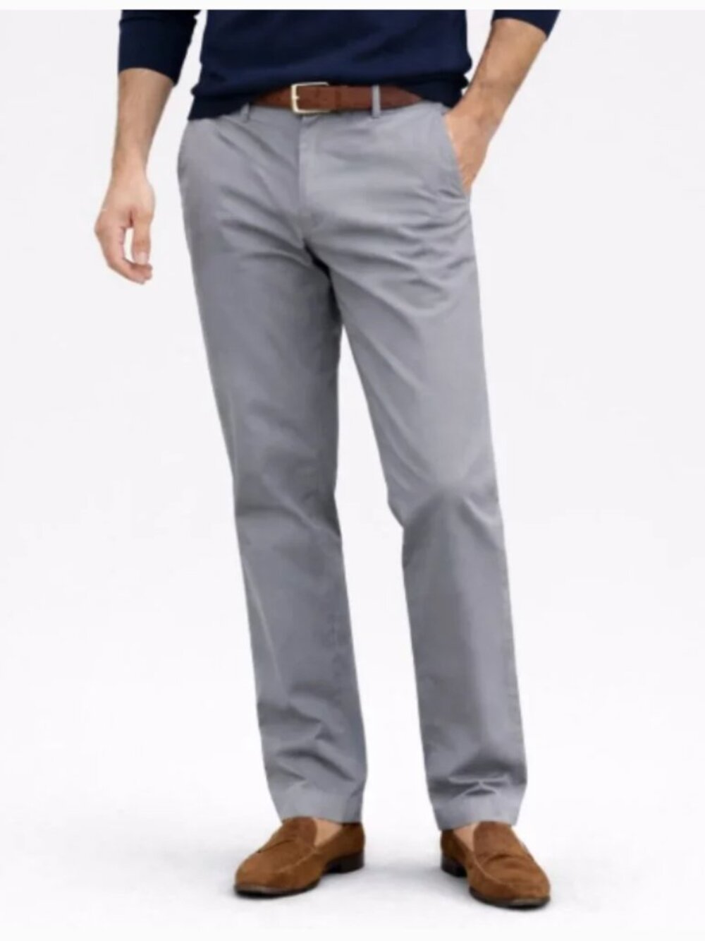 NAUTICA FLEX CLIPPER CHINO PANTS GRAY - Picture 1 of 11